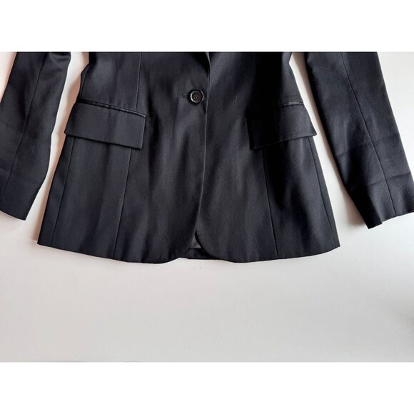 Aritzia T BABATON Black Wool Silk Cashmere Single Breasted Slim Blazer, Size 0 - Picture 9 of 15